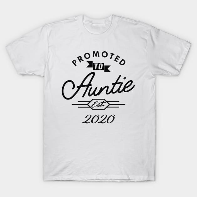 New Auntie - Promoted to auntie est. 2020 T-Shirt by KC Happy Shop